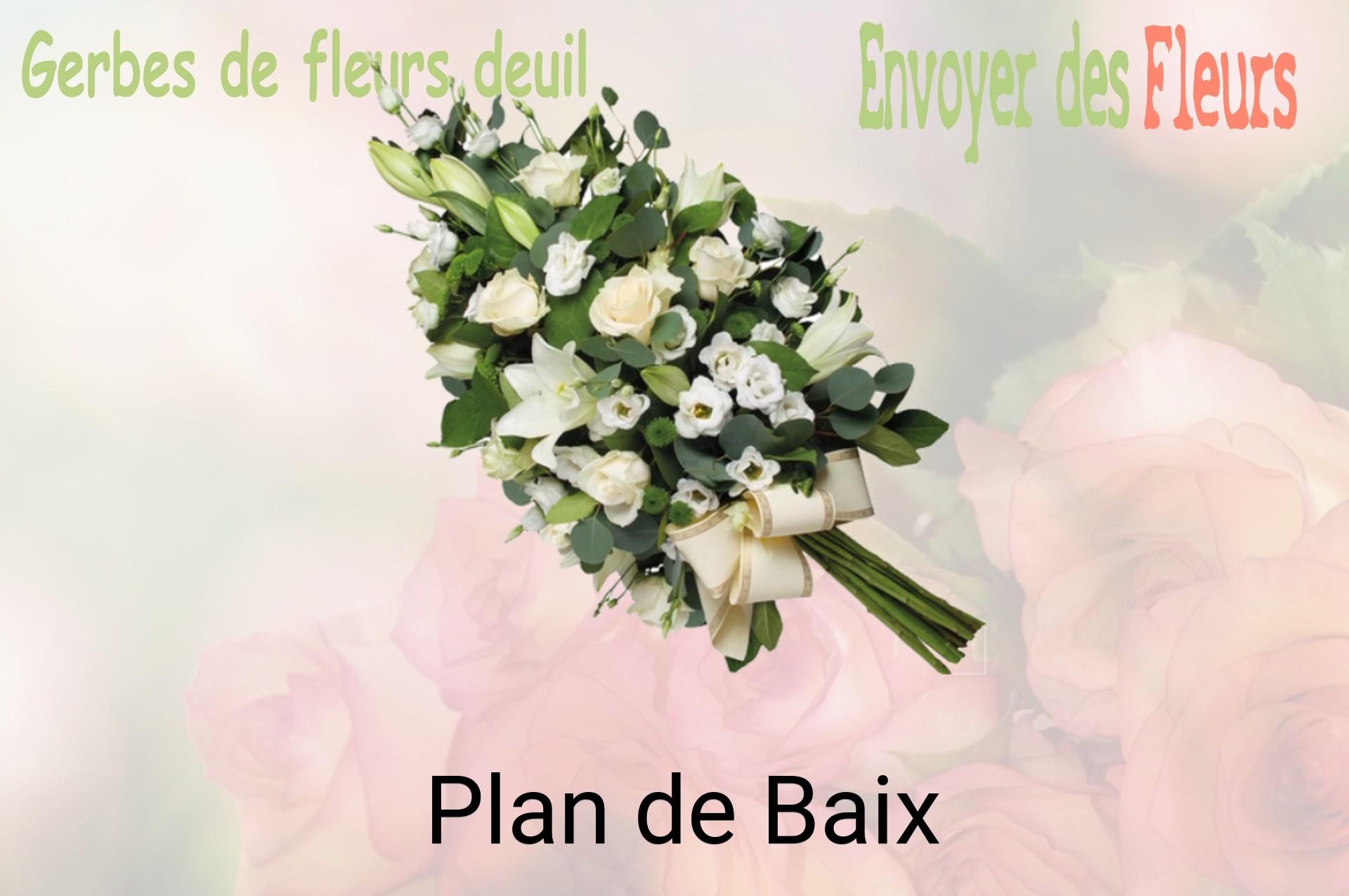 Gerbe de fleurs de deuil livrée à Plan-de-Baix